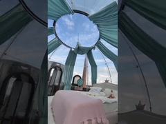 Mobilrestaurant Szenenraum Gästehaus Außenzimmer mit transparenter Sonne