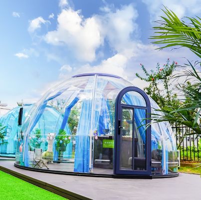 kaufen Polycarbonat Wasserdicht Transparentes Glamping Zelt Luxus Bubble Dome Haus Glamping Zubehör online manufacture