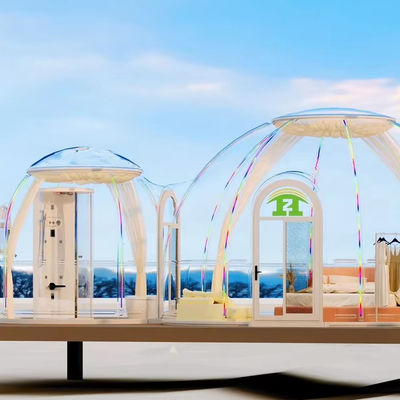 kaufen 4 Saison Prefab PC Hotel Haus Zuhause Zelt Glamping Resort Zelte Kuppelhaus Mit Bad online manufacture