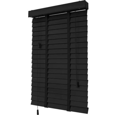 kaufen Zeitgenössische Gestaltung Fensterläden für Büro Wohnzimmer Studium Elektrische Lift Schwarz Massivholz Blenden Licht Vorhänge Schatten online manufacture