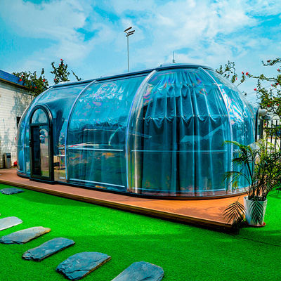 Durchsichtiger leerer Sternraum Geodäsische Kuppel Glamping Kuppel Haus Für Garten Außen Klares Blasenhaus