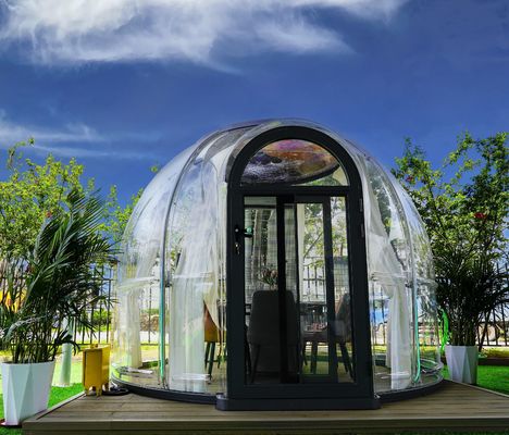 Hotel Transparentes Polycarbonat Luxusvorgefertigtes Vorgefertigtes Set Wohnzimmer Domhaus