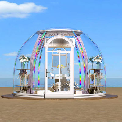 Prefab Luxury Hotel Resort Transparentes Kuppelzelt Planetarium Kuppel Runder Kuppelzelt