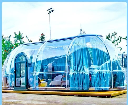 Outdoor Luxury Transparent PC Material Bubble Tent Wasserdicht Aufprall und Feuer Residenz für Resort Hotels und Campingplätze