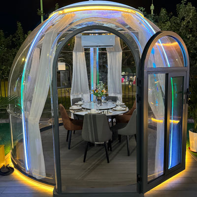 Modernes Design Hotel Modulares PC-Vorgefertigtes Kristallkuppelzelt Blasenhaus zum Essen