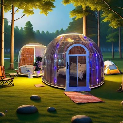 Neues Design Polykarbonat Kuppelzelt Modulares PC Doppelkuppelhaus für das Resort