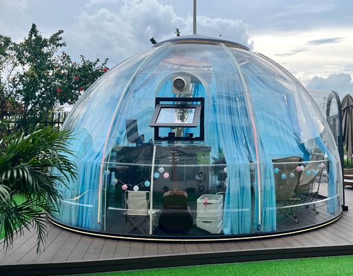 Hohe Festigkeit Luxus Wasserdicht Polycarbonat Kuppel Zelt Eco Mit Bad PC Bubble House