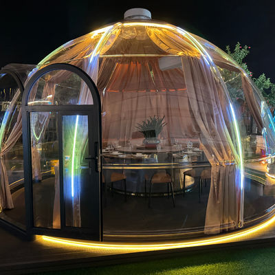 Neues Design Polykarbonat Kuppelzelt Modular PC Vorgefertigte Kristallblase Kuppel Haus für Resort