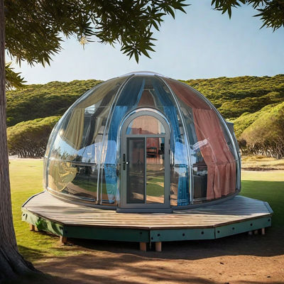 UV-beständig Transparent PC Bubble House Wasserdicht Geodäsische Kuppelzelt für Outdoor Glamping zur Unterhaltung