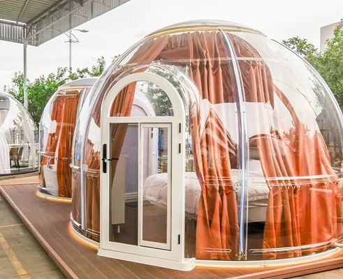 Personalisierte Luxus-PC-Material schlagfeste Blasenhäuser aufblasbare Kuppelzelt für Wohnheim Schlafzimmer