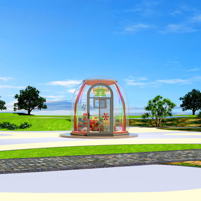Aufblasbares Sternhaus Outdoor Glamping Transparentes PC Kuppelzelt Blasenhaus Geodäsisches Design