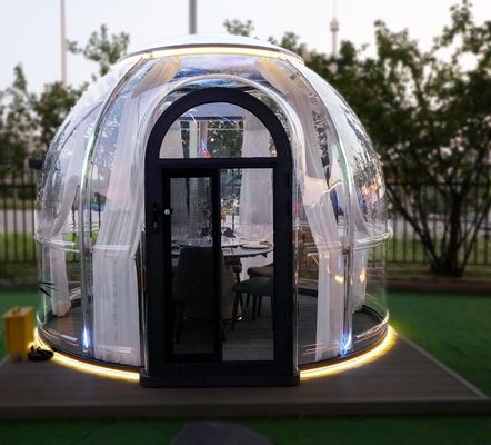 Luxus-Dom-Zelt im Freien für Restaurantessen Glamping Klares Bubble Room Bubble House