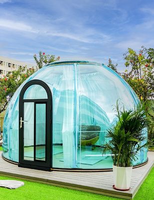 4.2m Durchmesser Voll 360° Transparenz PC Kuppelhaus Wasserdichtes Blasentent zum Essen