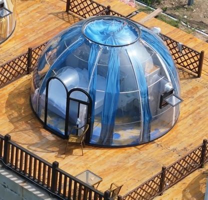 Outdoor Glamping House Transparent PC Professionell aufblasbares Zelt mit Bubble Dome
