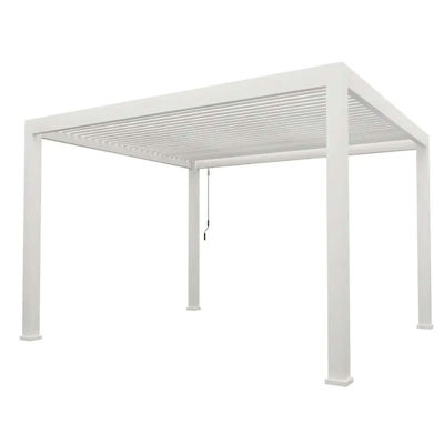 Smart Outdoor Lounge-Pavillon mit Aluminiumlegierung Elektrische Louver Drehsteuerung
