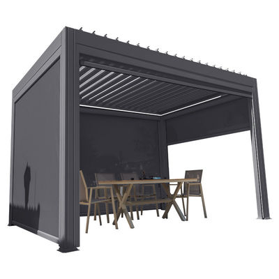 Außenhof Vier Ecken-Pavillon mit elektrischen Louver Drehen und Aluminiumlegierung Rahmen