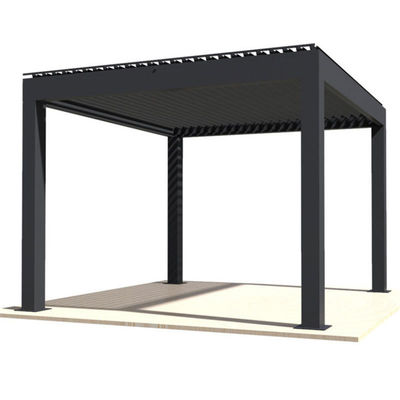 Aluminiumlegierung Louver Drehpavillon Außenhof Villa Garten Winddicht Rollvorhang Elektrische Aluminiumlegierung Pavillon