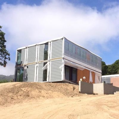 Villa 12 x 3 x 3 m Modulares Vorgefertigtes Haus Leichtbau aus Stahl Energieeffizienz