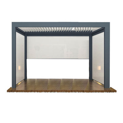 Moderner Innenhof Intelligenter Elektrischer Louver Pavillon Villa Außen Sonnenzimmer Automatisches Umdrehen Chinesisches Pavillon