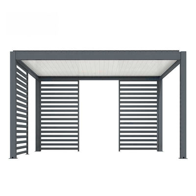 Gatehouse Freiluft-Sonnenzimmer Außendachdachbügel umgedreht Lamellen Pavillon Schuppen Vier Ecken Aluminiumlegierung Pavillon Terrasse regenfest