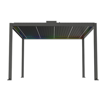 Aluminiumlegierung Elektrische Neigung Louver Pavillon Außenterrasse Terrasse Pavillon Villa Garten Sonnenzimmer Pavillon