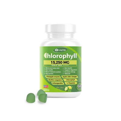 Männer- und Frauengesundheitsgummies    Limettengeschmack mit Chlorophyll, Apfelessig, Ananasenzym und Probiotika